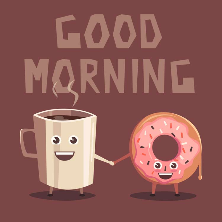 Funny good morning coffee animated