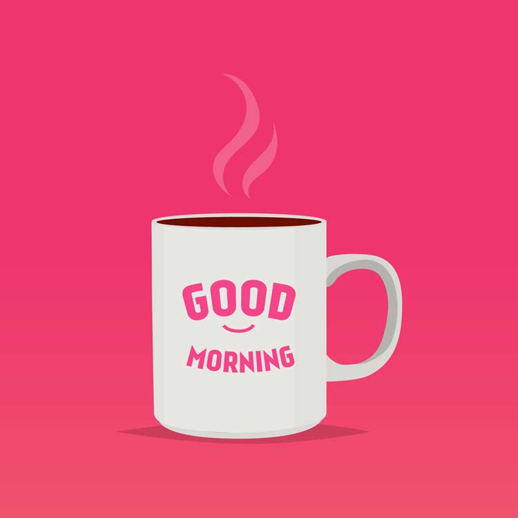 good morning coffee mug pic